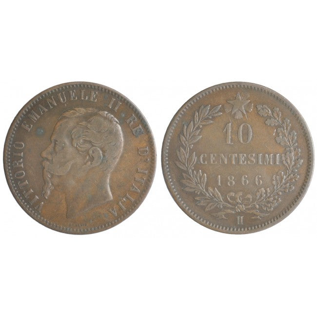 10 Centesimi 1866 Zecca di Birmingham