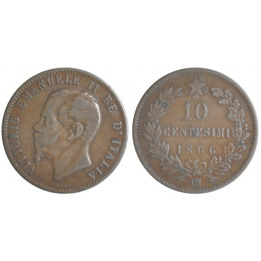 10 Centesimi 1866 Zecca di Strasburgo