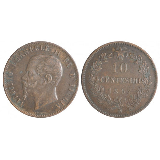 10 Centesimi 1867 Zecca di Napoli