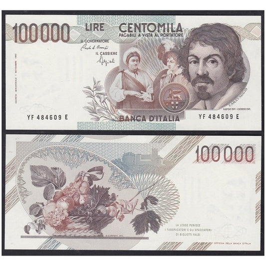 100.000 Lire 1993 Caravaggio 1° tipo