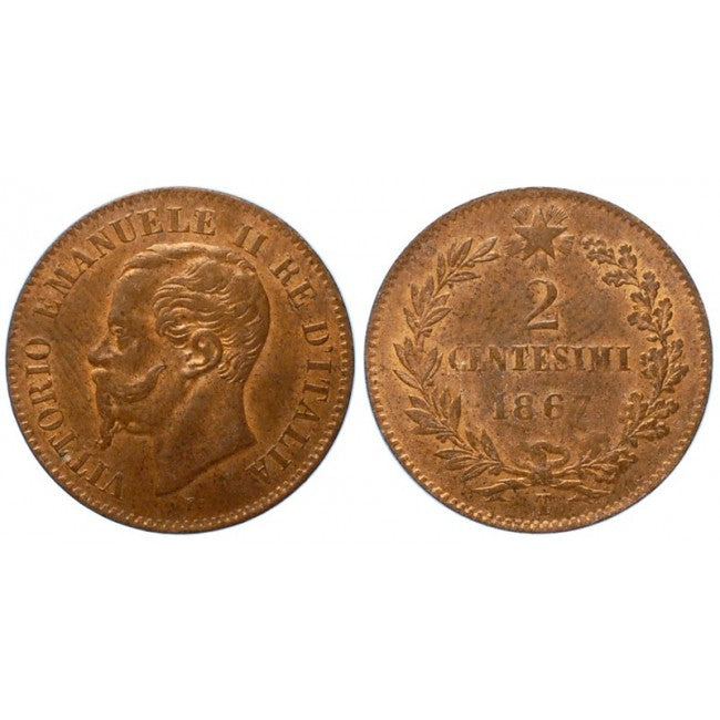 2 Centesimi 1867 Zecca di Torino