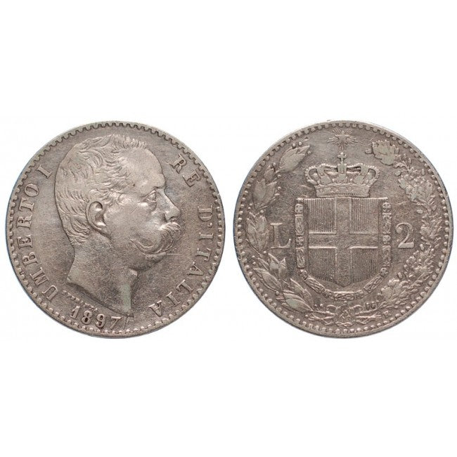 2 Lire 1897 Zecca di Roma