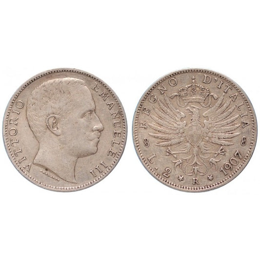 2 Lire 1907 Aquila Sabauda