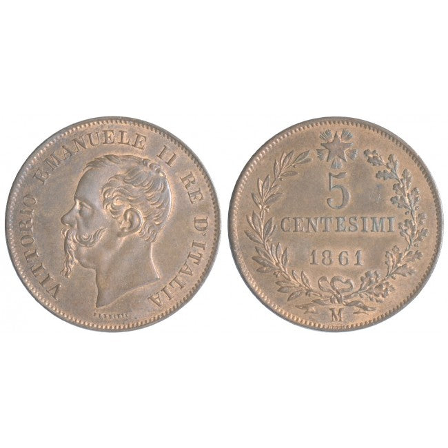 5 Centesimi 1861 Zecca di Milano