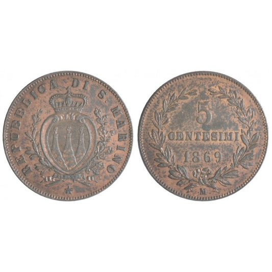 5 Centesimi 1869