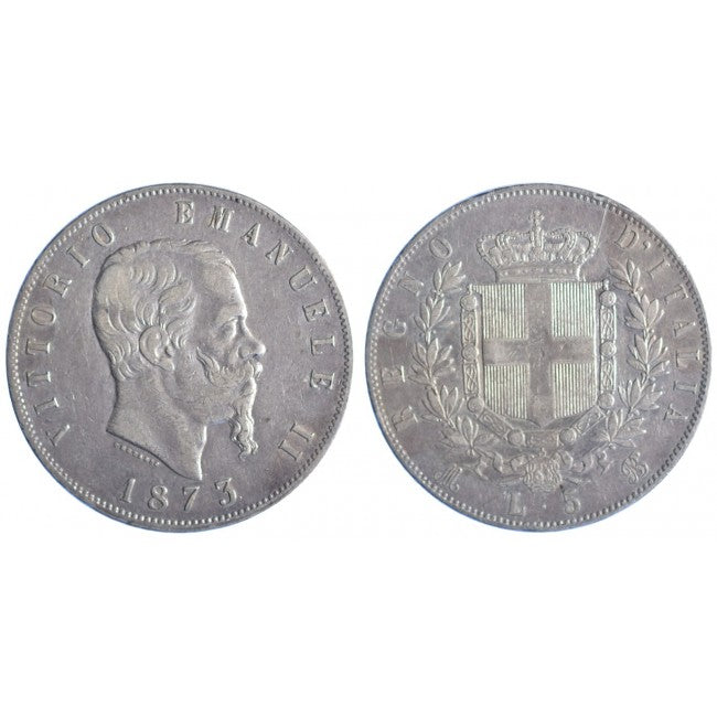 5 Lire 1873  Zecca di Milano