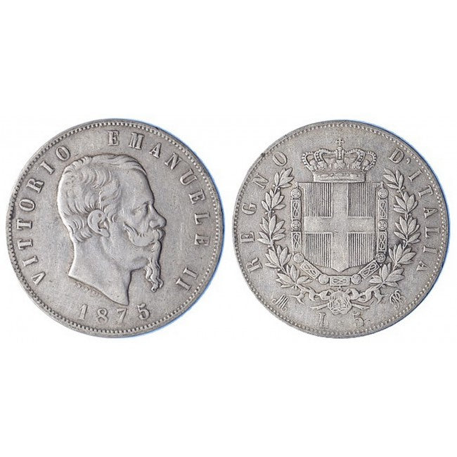 5 Lire 1875  Zecca di Milano