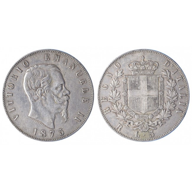 5 Lire 1875  Zecca di Roma