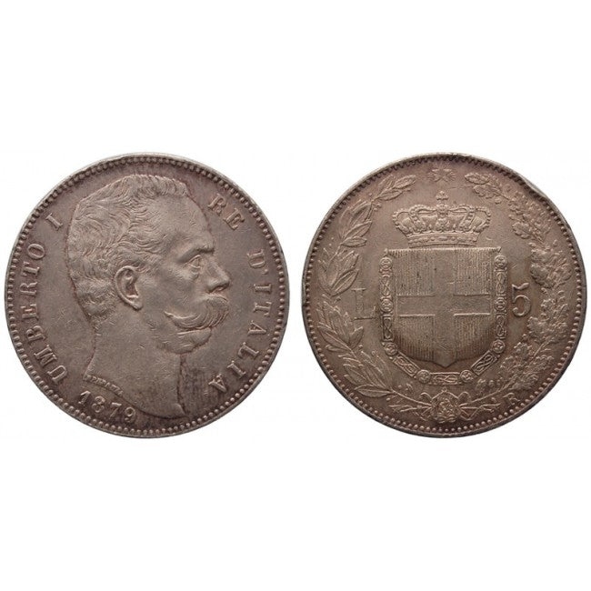 5 Lire 1879 Zecca di Roma