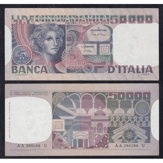 50.000 Lire 1980 Volto di donna