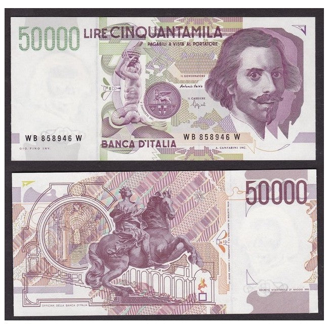 50.000 Lire 1992 Gian Lorenzo Bernini 2° tipo