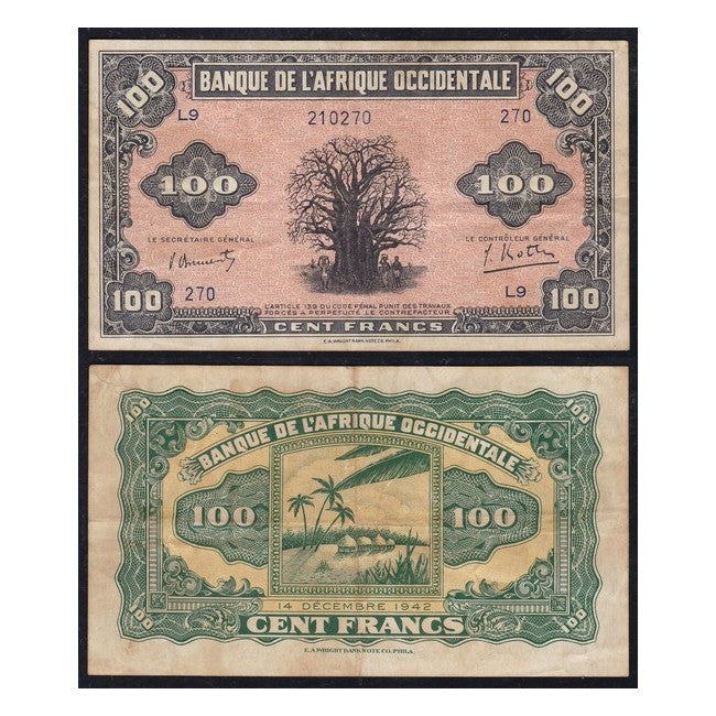 Africa occidentale francese 100 Francs 1942