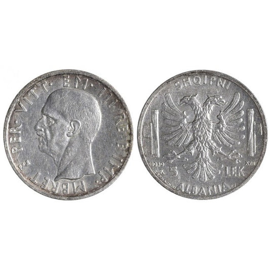 Albania 5 Lek 1939 XVII