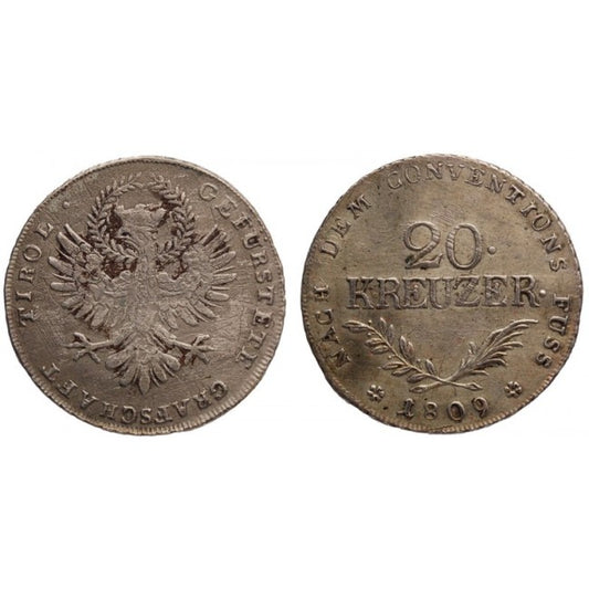 Austria 20 Kreuzer 1809