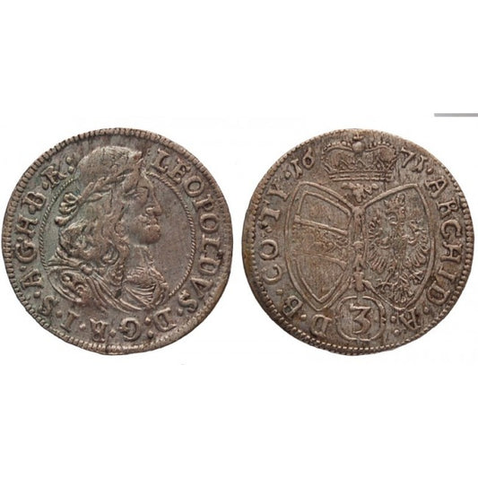 Austria 3 Kreuzer 1671