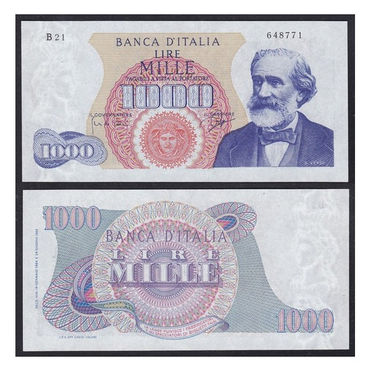 Biglietti di banca 1.000 Lire 1964 Giuseppe Verdi 1° tipo