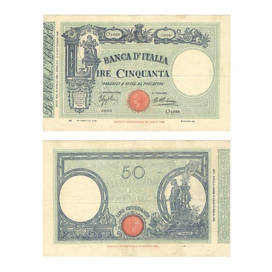 Biglietti di banca  50 Lire 1935 Matrice - Fascio