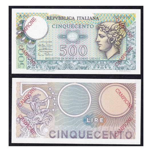 Biglietti di stato 500 Lire 1974 (biglietto campione)