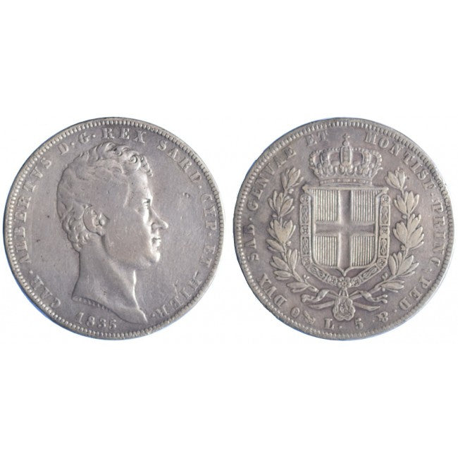 Carlo Alberto - 5 Lire 1835