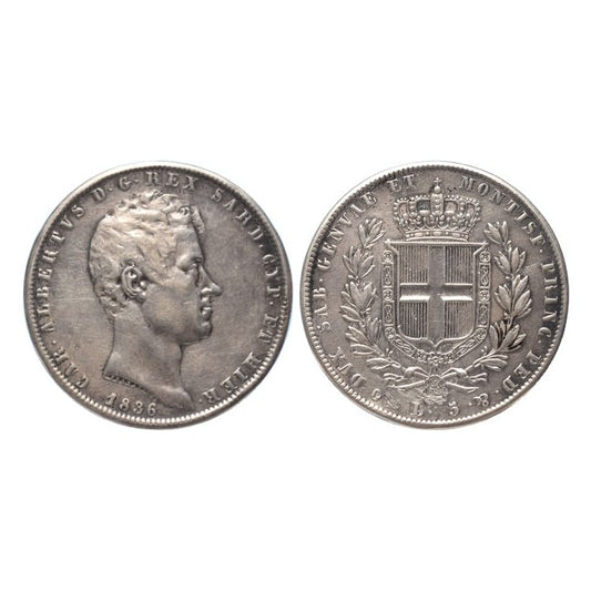 Carlo Alberto - 5 Lire 1836