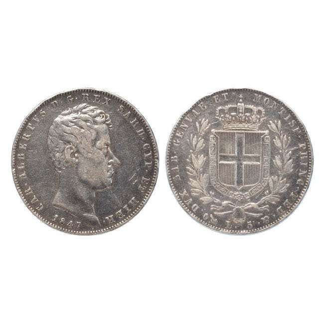 Carlo Alberto - 5 Lire 1847