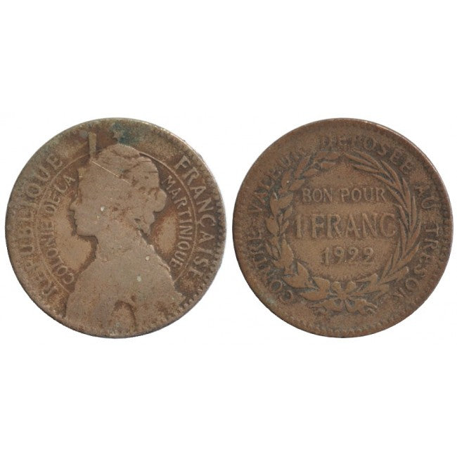 Martinica 1 Franc 1922