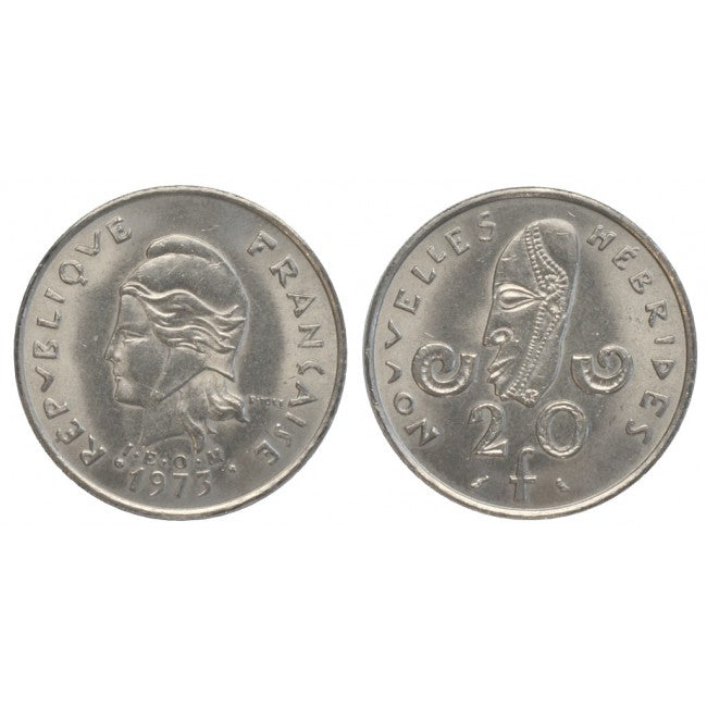 Nuove Ebridi 20 Francs 1973