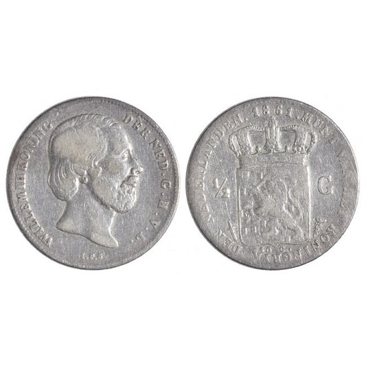 Paesi Bassi 1/2 Gulden 1861