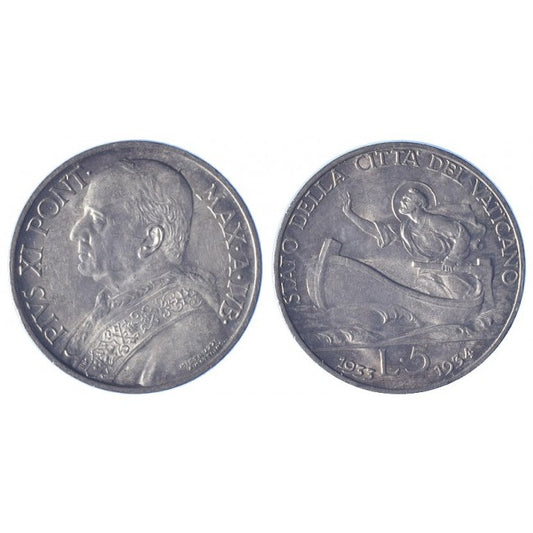 Pio XI (1929-1938) 5 Lire 1933-1934 Giubileo