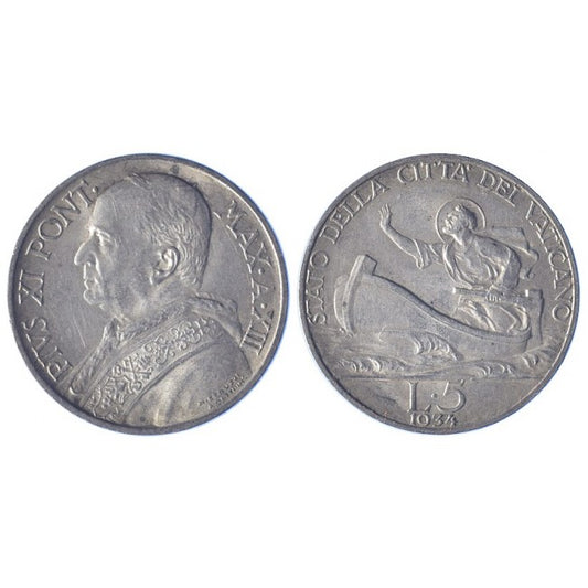 Pio XI (1929-1938) 5 Lire 1934 XIII