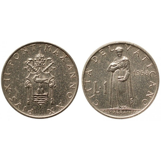 Pio XII (1939-1958) 1 Lira 1958 XX