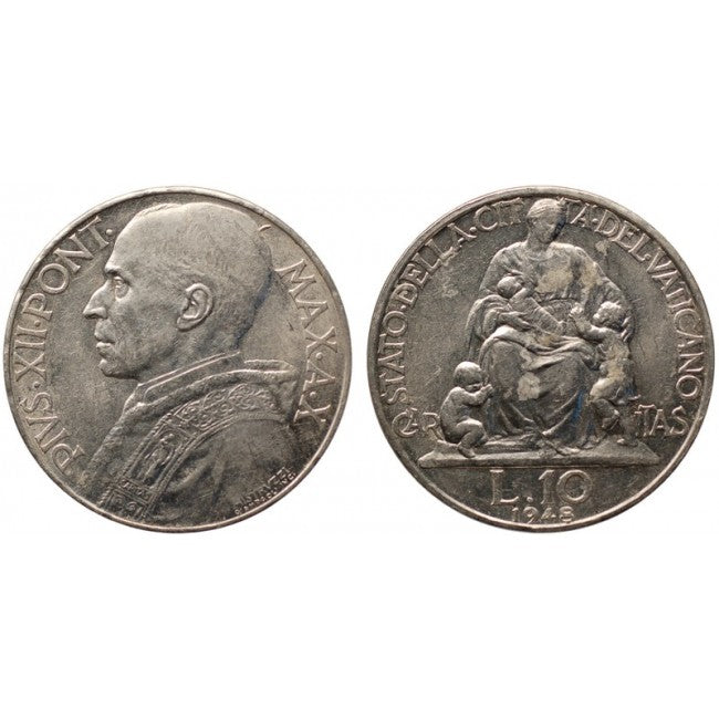 Pio XII (1939-1958) 10 Lire 1948 X