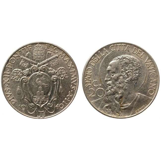 Pio XII (1939-1958) 20 Centesimi 1940 II