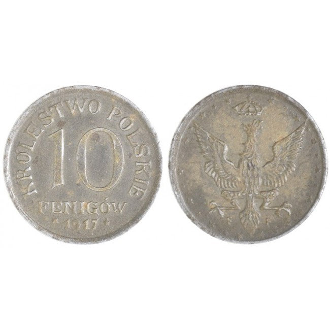 Polonia (occupazione tedesca)  10 Fenigow 1917