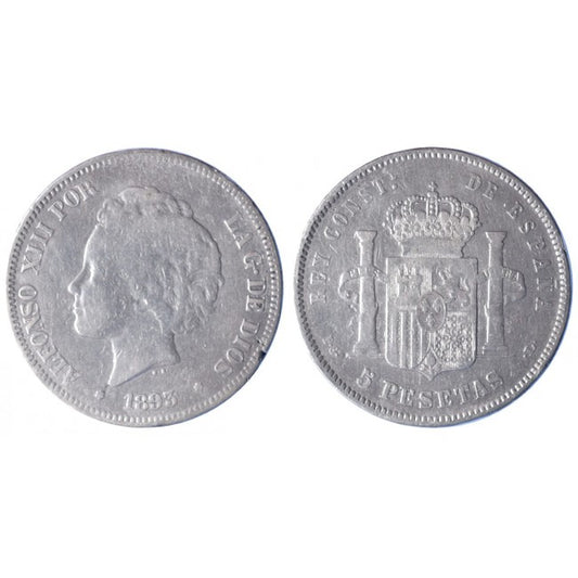 Spagna 5 Pesetas 1893