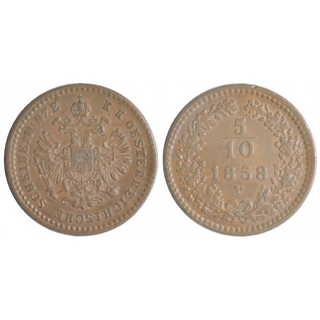 Venezia Lombardo Veneto 1/2 Kreuzer (5/10) 1858