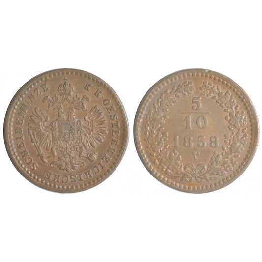 Venezia Lombardo Veneto 1/2 Kreuzer (5/10) 1858